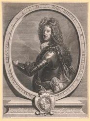 Kurfyrste av Bayern Maximilian II Immanuel (gravering)
