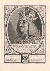 Den hellige romerske keiseren Maximilian I (trykk)