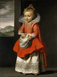 Portrett av kunstnerens datter, Magdalena de Vos, ca. 1623-24