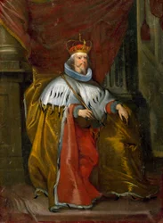 Portrett av Luca Giustiniani (1586-1651) Doge of Genes mellom 1644 og 1646 Maleri av Cornelis De Wael (1592-1667) 1644-1649 Søn. 40x30 cm Privat samling