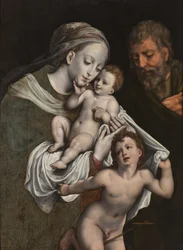 Den hellige familie med spedbarnet St John