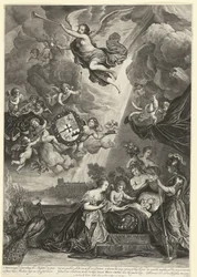 Allegori om fødselen til prinsesse Maria Amalia, datter av Hendrik Casimir, 1689