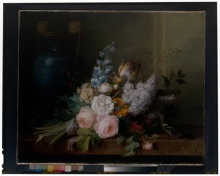 Et stilleben av blomster