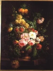 Urne med blomster