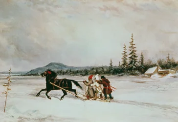 Beboere Slede, ca. 1855