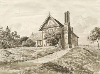 Betley - Farmhouse: penn- og sepia-tegning, oktober 1820 (tegning)