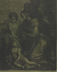 Den hellige familie med Saint John