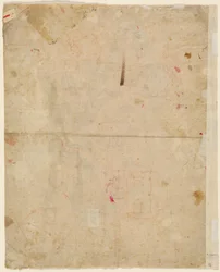 Sjefen for Saint George og arkitektoniske planer (verso)