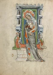 Den hellige Hedwig av Schlesien med hertug Ludwig I av Liegnitz og Brieg og hertuginne Agnes