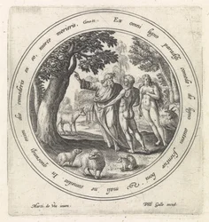 Fristelsen til Adam og Eva i paradis Historien om Adam og Eva (serietittel)
