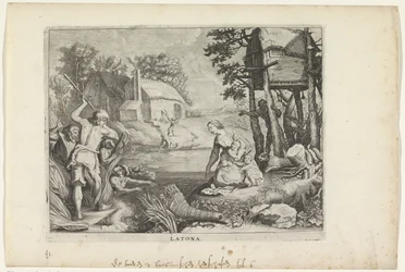 Leto (Latona) gjør lykerne til frosker Metamorphoses of Ovid (serietittel)
