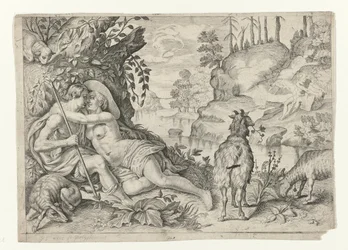 Polyphemus ble fanget av Acis en Galatea Metamorfosen van Ovidius (serietittel)