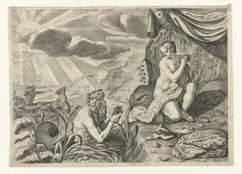 Scylla på flukt fra Glaucus Glauci forelsket i Scylla (tittel på objekt) Ovid's Metamorphoses (serietittel)