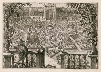 Spring Garden, fra 'Hortus Floridus', utgitt 1614-15 (se også 170862)