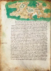 Kart over Ithaki, ca. 1420 (vellum)