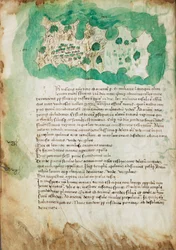 Kart over Paxos, ca. 1420 (vellum)