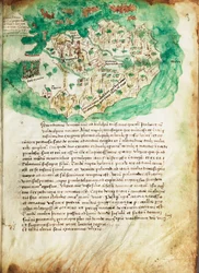 Kart over Paxos, ca. 1420 (vellum)