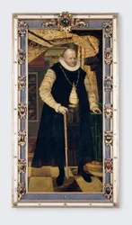 Portrett av kurfyrsten av Sachsen Augustus I (1526-1586) - Maleri av Cyriacus Roeder (Rheder) (cirka 1560-1598), olje på lerret