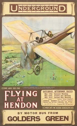 «Flyging i Hendon», en reklameplakat, 1914
