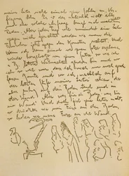 Manuskript av Franz Kafka, ca. 1910 (blekk på papir)