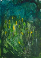 Abstrakte gule blomster