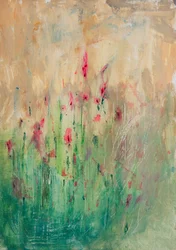 Levende, abstrakt blomstermotiv