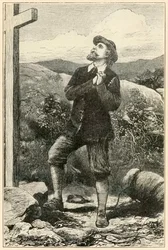 Christian before the cross" fra "The Pilgrim