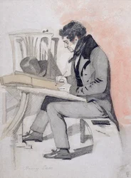 Henry Sass, ca. 1830 (svart kritt, akvarell og penn og blekk på papir)