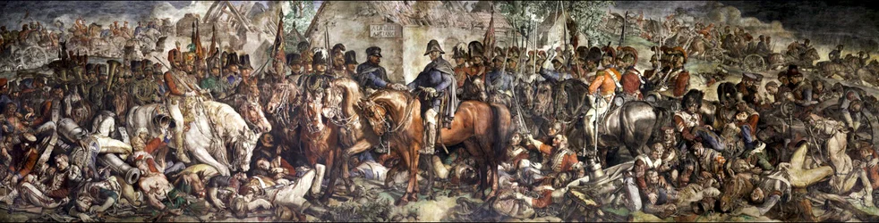 Møtet mellom Wellington og Blucher etter slaget ved Waterloo