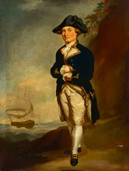 Admiral Sir William Cornwallis (1744–1819), sent på 1700-tallet til tidlig på 1800-tallet (olje på lerret)