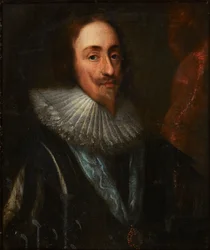 Portrett av kong Charles I (olje på lerret)