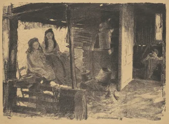 Uten tittel (2 jenter i en låve)