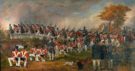 Det sjette (1. Royal Warwickshire) fotregimentet på trening mens de var stasjonert i Portsmouth