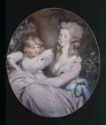 Margaret "Peggy" Arnold og datteren Sophia, ca. 1787