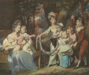 Mrs. Justinian Casamajor og åtte av hennes barn