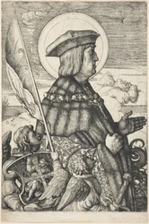 Keiser Maximilian I i skikkelse av Sankt Georg