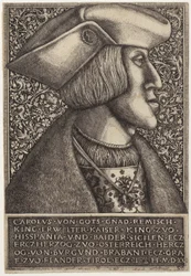 Portrett av keiser Karl V, fra «Opera Hopferiana [...]»