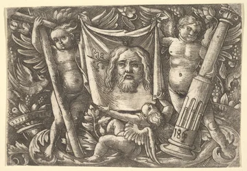 Sudarium holdt av to engler, ca. 1515.