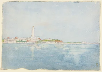 Skisse tatt i Alger, Nord-Afrika, reiseskisse