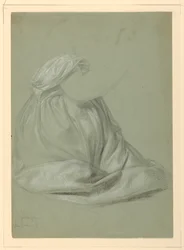 Draperistudie for "A Magdalen"