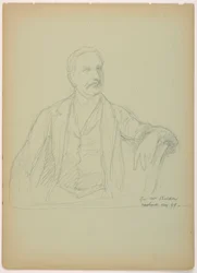 Tegning, Mr. Sheldon Sittende