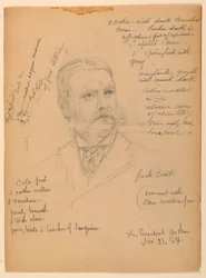 Tegning, president Chester Alan Ar, 21. november 1884