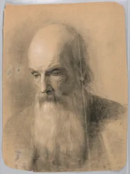 Tegning, studie for «En leksjon i kap.», 1863