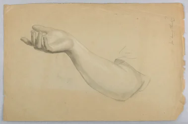 Tegning, studie til «En leksjon i nestekjærlighet», 1850