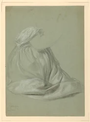 Tegning, studie til «A Magdalen», D, 19. november 1852