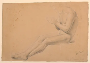 Tegning, studie til «Sykenattverd», 1844–45