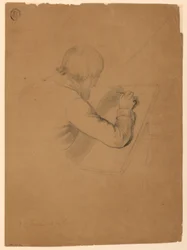 Tegning, studie til «Sykenattverd», 1844–45