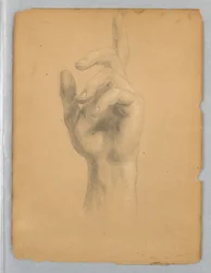 Tegning, studie til «Mercys drøm», 1841