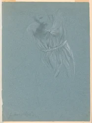 Tegning, studie til «Mercys drøm», 1857