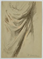 Tegning, studie for «Tribute Money», 1852